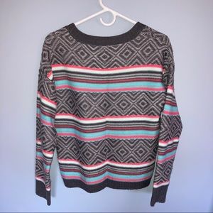 B1G1🌸 Geometric Pattern Knit Sweater Top